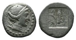 (Silver, 0.77g 13mm) Lycia. Lycian League. Masikytes (BC 48-23) 1/4 Drachm