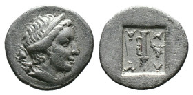 (Silver, 0.86g 13mm) Lycia. Lycian League. Masikytes (BC 48-23) 1/4 Drachm