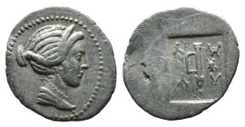 (Silver, 0.85g 14mm) Lycia. Lycian League. Masikytes (BC 48-23) 1/4 Drachm