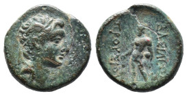 (Bronze, 4.26g 17mm) Kings of Bithynia, Prusias II Cynegus Nikomedia, ca. 182-149 BC. AE