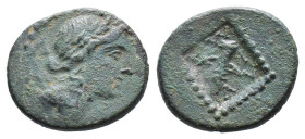 (Bronze, 2.69g 17mm) LYCIAN LEAGUE. Cragus (Late 30s-27 BC). Ae