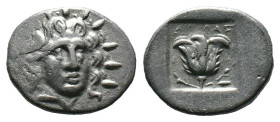 (Silver, 1.17g 15mm) CARIA Rhodos AR Hemidrachm, c. 125-88 BC .