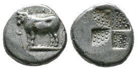 (Silver, 3.73g 15mm)BITHYNIA, Kalchedon. Circa 387-340 BC. AR Drachm.