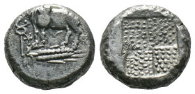 (Silver, 3.94g 15mm) BITHYNIA, Kalchedon. Circa 387-340 BC. AR Drachm.