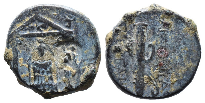 (Bronze, 4.57g 19mm) Pamphylia. Perge circa 50-30 BC. AE.