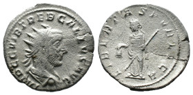 (Silver, 2.85g 23mm) Trebonianus Gallus AD 251-253. AR. Antoninianus