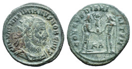 (Bronze, 2.91g 21mm) Maximianus (First reign, 286-305). AE.