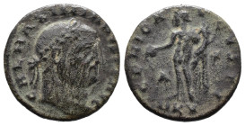 (Bronze, 5.19g 23mm) Galerius Valerius 308-309 AD. AE. Follis AE.