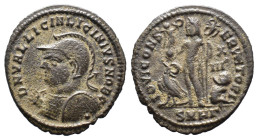 (Bronze, 2.73g 20mm) Licinius II (Caesar, 317-324). Heraclea Follis AE