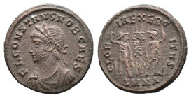 (Bronze, 2.44g 18mm) Constans, as Caesar, 333-337. Follis AE.