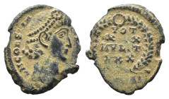 (Bronze, 0.98g 15mm) Constantius II, as Caesar AD 324-337. AE.