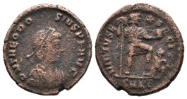 (Bronze, 4.74g 24mm) Theodosius I. A.D. 379-395. AE