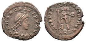 (Bronze, 5.70g 21mm) Honorius (393-423). AE.