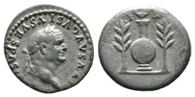 (Silver, 2.94g 20mm) Vespasian (A.D. 69-79), AR Denarius