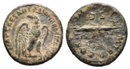 (Bronze, 3.61g 19mm) Hadrian (117-138). Æ Quadrans