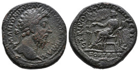 (Bronze, 28.20g 34mm) Marcus Aurelius. AE. Sestertius, AD 161-180.