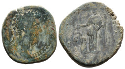 (Bronze, 24.14g 32mm) Marcus Aurelius. AE. Sestertius, AD 161-180.