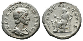 (Silver, 3.45g 20mm) Julia Soaemias, Augusta, 218-222. Denarius