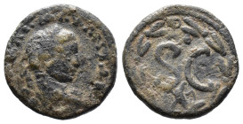(Bronze, 3.66g 20mm) SYRIA, Seleukis and Pieria. Antioch. Severus Alexander. 217-218 AD.