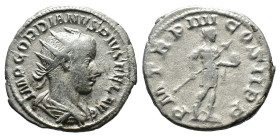 (Silver, 3.60g 23mm) Gordian III. Antoninianus. 241-243 AD. Antoninianus