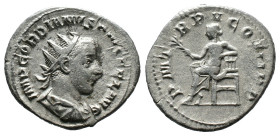 (Silver, 3.62g 23mm) Gordian III. Antoninianus. 241-243 AD. Antoninianus