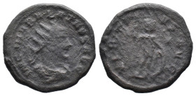 (Bronze, 3.72g 22mm) Roman Imperial Coins.
Vabalathus. Usurper, AD 268-272. Antoninianus
Radiate, draped, and cuirassed bust right / Virtus standing...