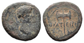 (Bronze, 3.00g 18mm) Lydia. Thyateira, Nero. AD 54-68. AE.