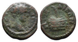 (Bronze, 2.09g 15mm) Bithynia. Nicaea Geta, as Caesar, AD 198-209 AE