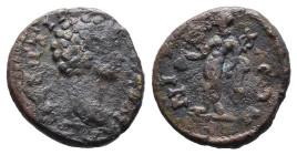 (Bronze, 2.13g 16mm) Bithynia Nicaea Geta, as Caesar, AD 198-209