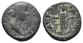 (Bronze, 4.01g 18mm) Phrygia. Ankyra . Faustina II, wife of Marcus Aurelius 147-175