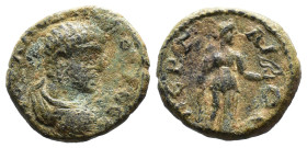 (Bronze, 3.74g 18mm) PAMPHYLIA. Perge. Geta, as Caesar, 198-209.