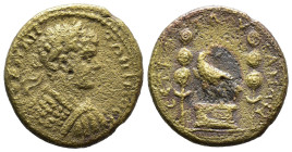 (Bronze, 10.15g 27mm) GALATIA, Tavium. Caracalla, as Caesar. AD 196-198. AE.