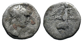 (Silver, 1.54g 14mm) CAPPADOCIA. Caesarea. Nero (54-68). Hemidrachm.