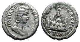(Silver, 3.35g 17mm) CAPPADOCIA, Caesarea. Julia Domna Augusta, 193-217 AD. AR Drachm