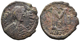 (Bronze, 15.42g 33mm) Justinian I AD 527-565. Nikomedia Follis