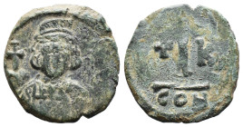 (Bronze, 4.64g 23mm) Constantine IV Pogonatus AD 668-685. Constantinople Follis