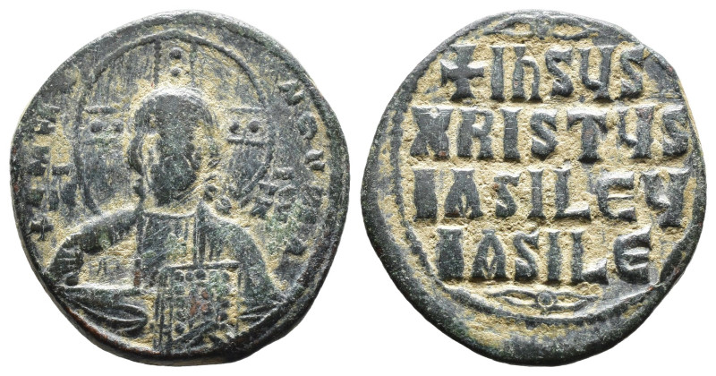 (Bronze, 8.64g 26mm) Anonymous Folles. temp. Basil II & Constantine VIII, circa ...