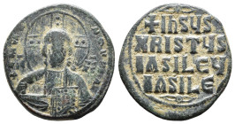 (Bronze, 8.64g 26mm) Anonymous Folles. temp. Basil II & Constantine VIII, circa 1020-1028.