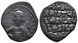 (Bronze, 11.99g 28mm) Anonymous Folles. temp. Basil II & Constantine VIII, circa 1020-1028.