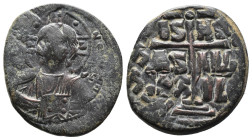 (Bronze, 9.69g 28mm) Anonymous Folles. temp. Romanus III, circa 1028-1034.