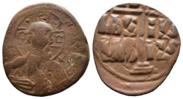 (Bronze, 7.49g 28mm) Anonymous Folles. temp. Romanus III, circa 1028-1034.