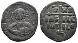 (Bronze, 10.27g 30mm) Anonymous Folles. temp. Romanus III, circa 1028-1034.