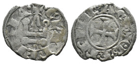 (Silver, 0.75g 19mm) Frankish Greece, Achaea. Charles I of Anjou (1278-1285). BI Denier, Tournois series. Malloy 11. Schl. pl. XII, 16. BI.