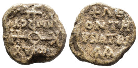 (Seals, 9.30g 22mm) Byzantine Seal IX-XV cent