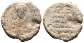 (Seals, 12.81g 27mm) Byzantine Seal IX-XV cent