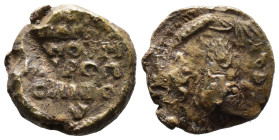 (Seals, 10.00g 22mm) Byzantine Seal IX-XV cent