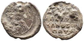(Seals, 17.80g 30mm) Byzantine Seal IX-XV cent