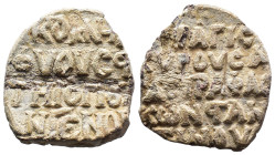 (Seals, 16.17g 28mm) Byzantine Seal IX-XV cent