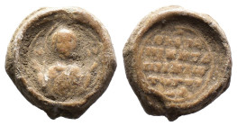 (Seals, 6.10g 16m) Byzantine Seal IX-XV cent
