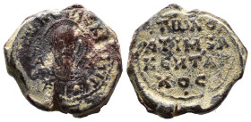 (Seals, 11.24g 25mm) Byzantine Seal IX-XV cent